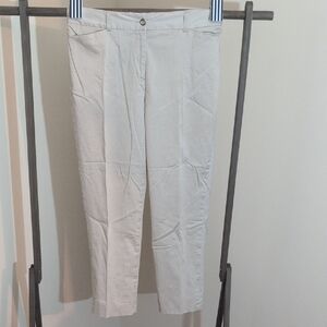 Anne Klein | Women's Cream stretch Pants Cotton Blend